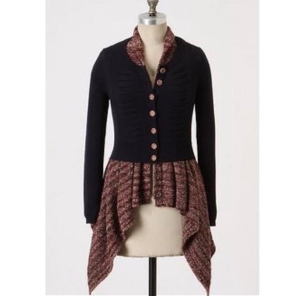 Anthropologie Sleeping on Snow layered cardigan XS